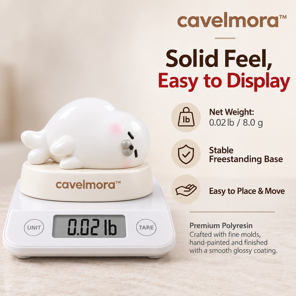 Cavelmora™Sleepy Lying Seal Resin Figurine