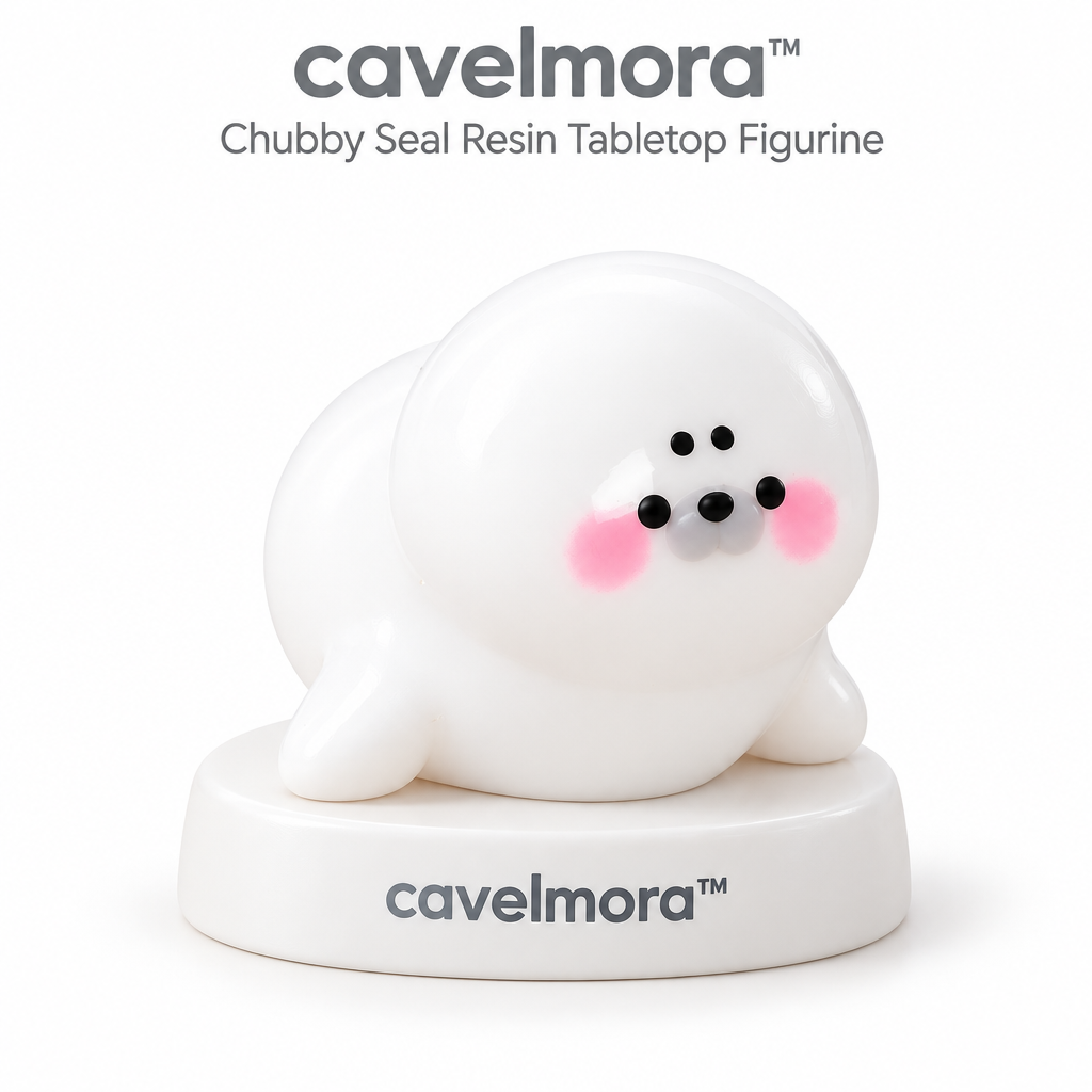 Cavelmora™Chubby White Seal Resin Figurine