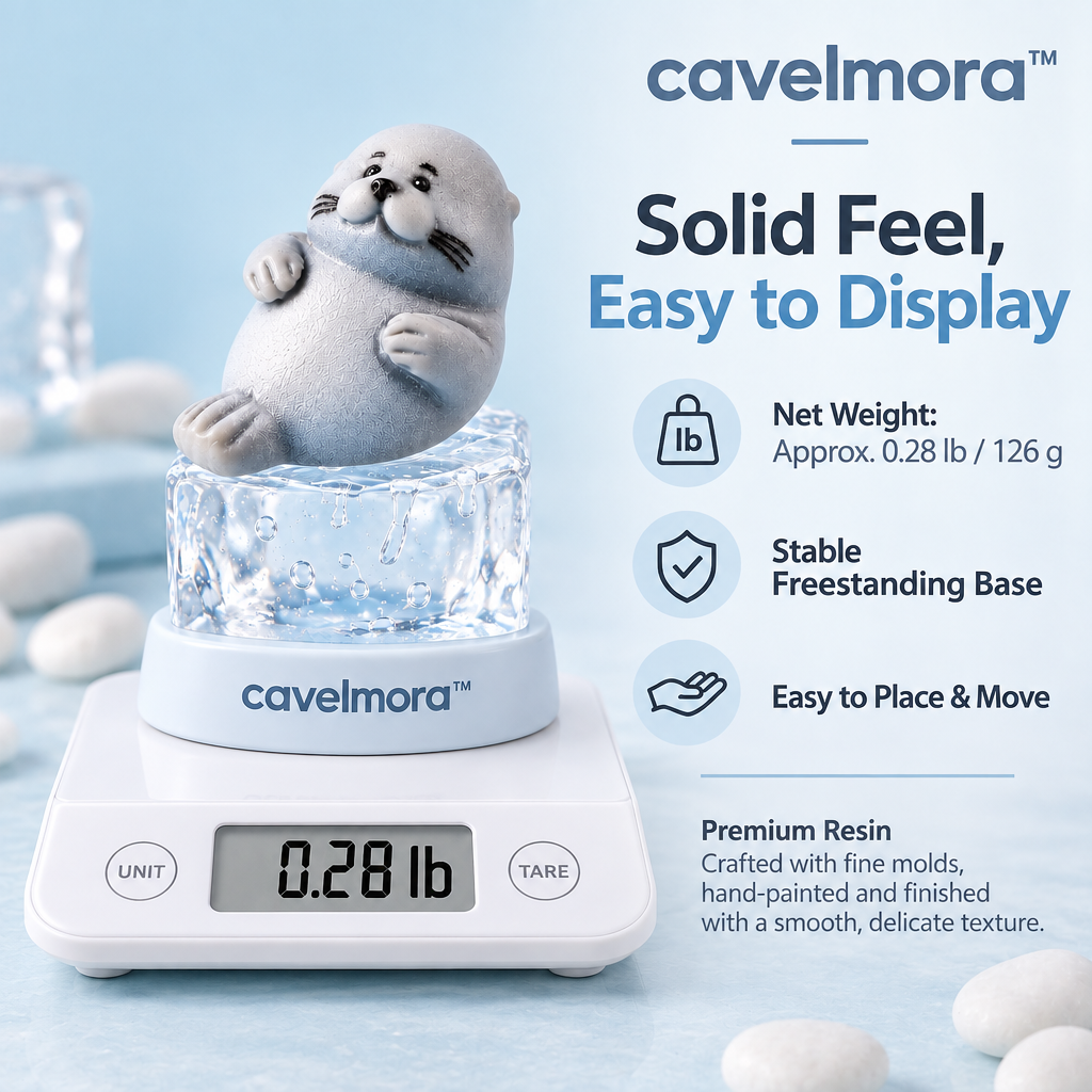 Cavelmora™Sea Otter on Ice Block Resin Figurine