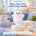 Cavelmora™Waving White Seal Resin Figurine