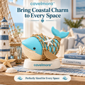 Cavelmora™Net Wrapped Light Blue Whale Figurine
