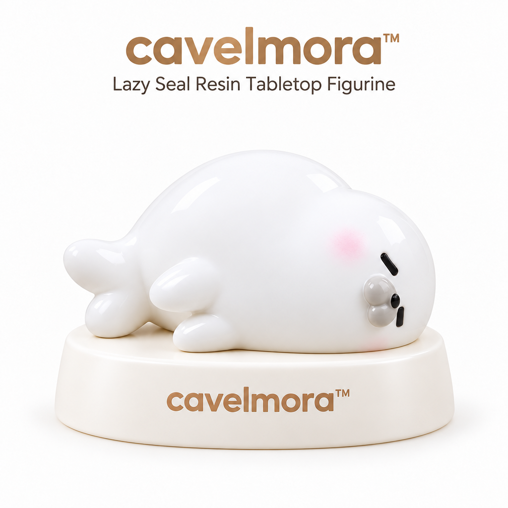 Cavelmora™Sleepy Lying Seal Resin Figurine