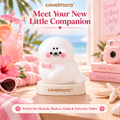 Cavelmora™White Seal With Pink Bowtie Figurine