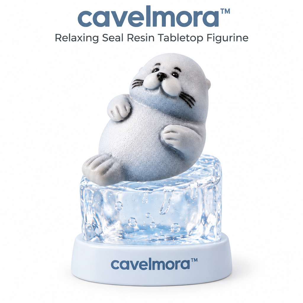 Cavelmora™Sea Otter on Ice Block Resin Figurine